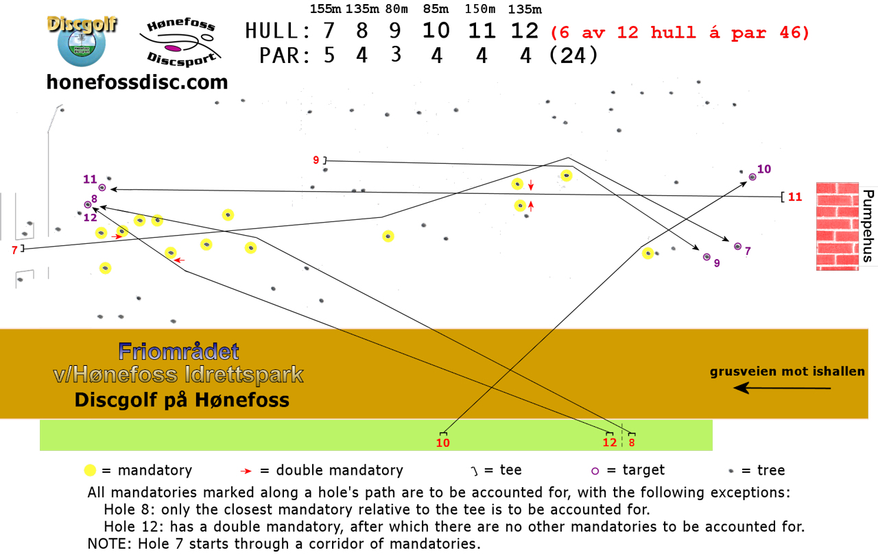 H�nefoss Discgolf, hull 7-12