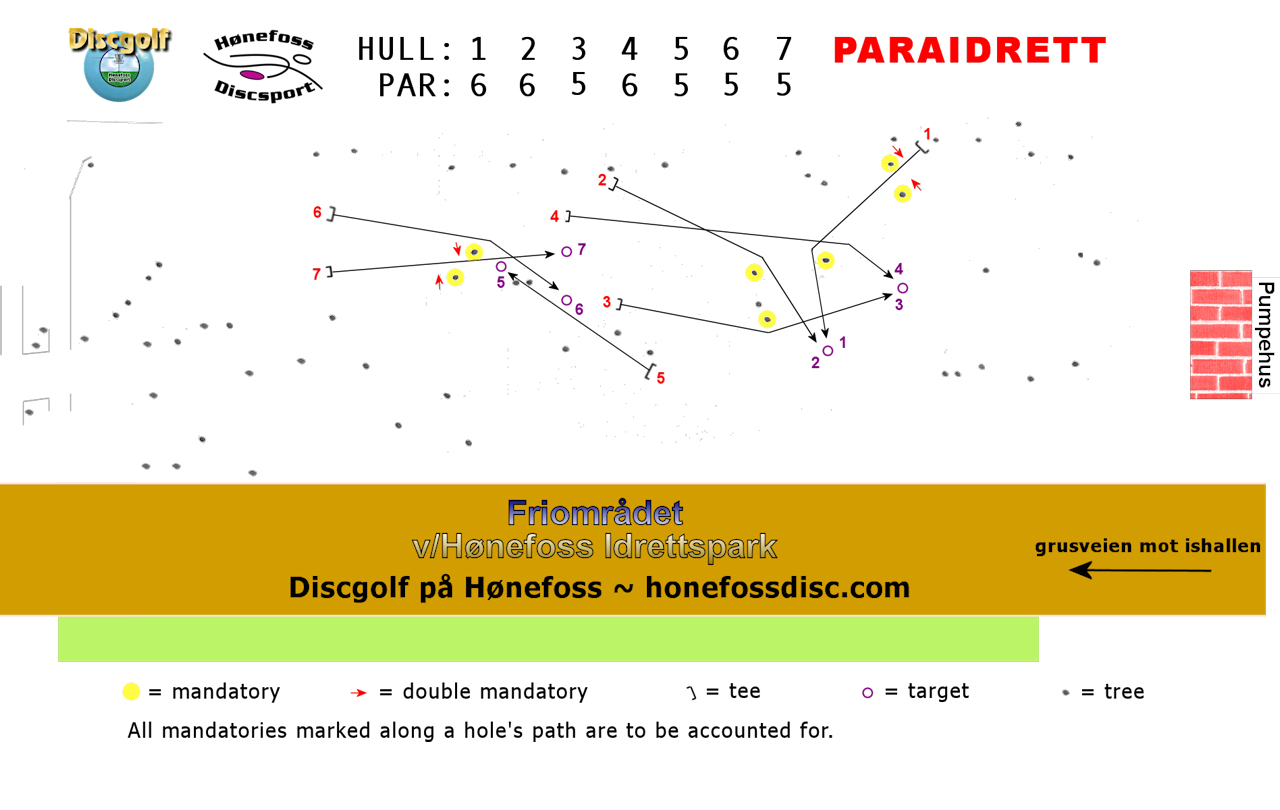 H�nefoss Discgolf, paraidrett bane